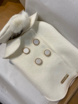 handmade wool coat (ivory) +베레모